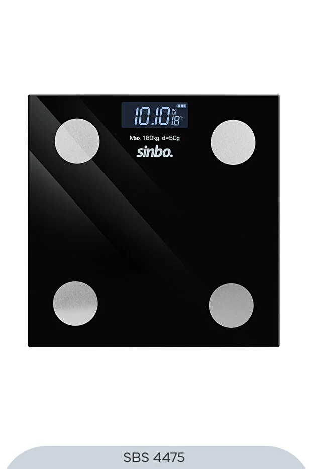 SBS-4475 Bluetooth Dijital Yağ Su Kas Vücut Kitle Endeksi Kilo Ölçer Tartı Baskül